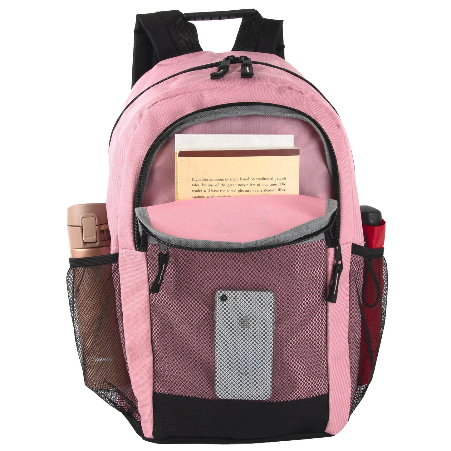 18-Inch Multi-Pocket Reflective Backpack - 3 Girls Colors