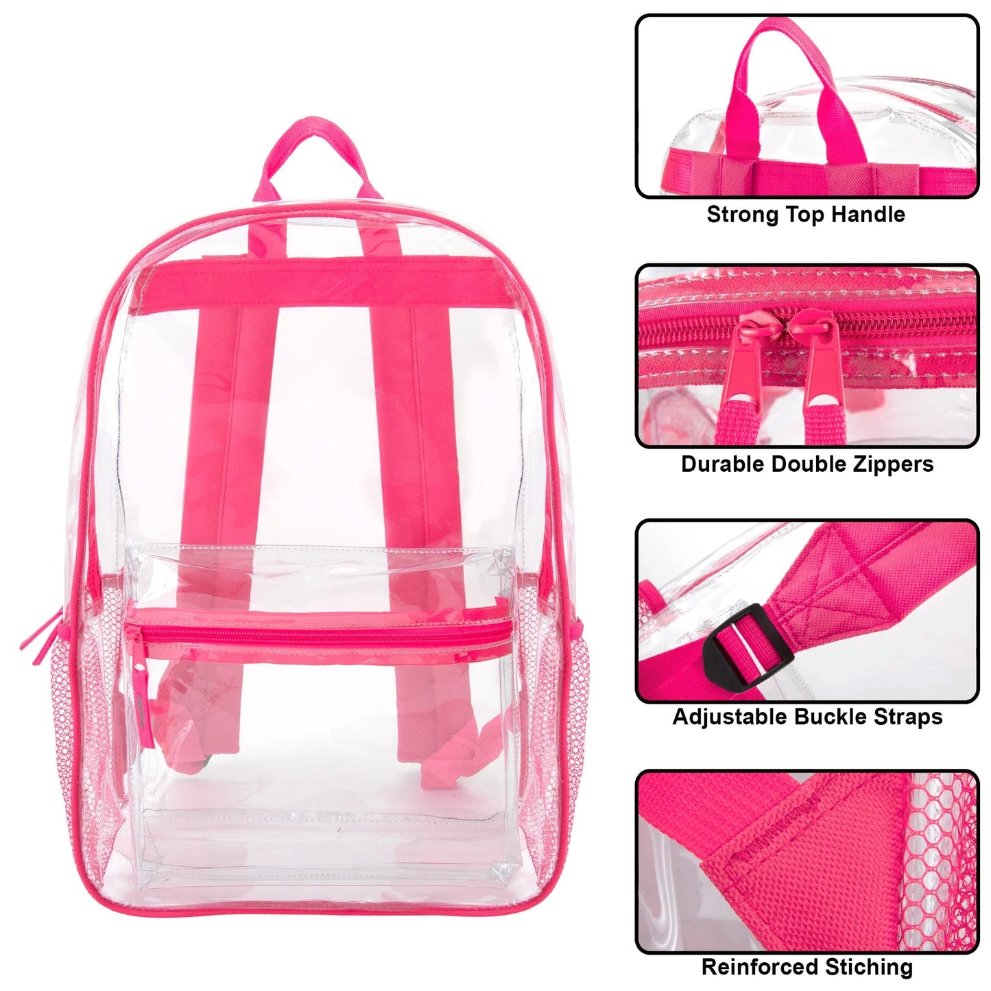 17-Inch Classic Clear Backpack - Girls Colors