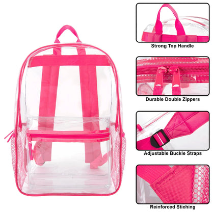 17-Inch Classic Clear Backpack - Girls Colors