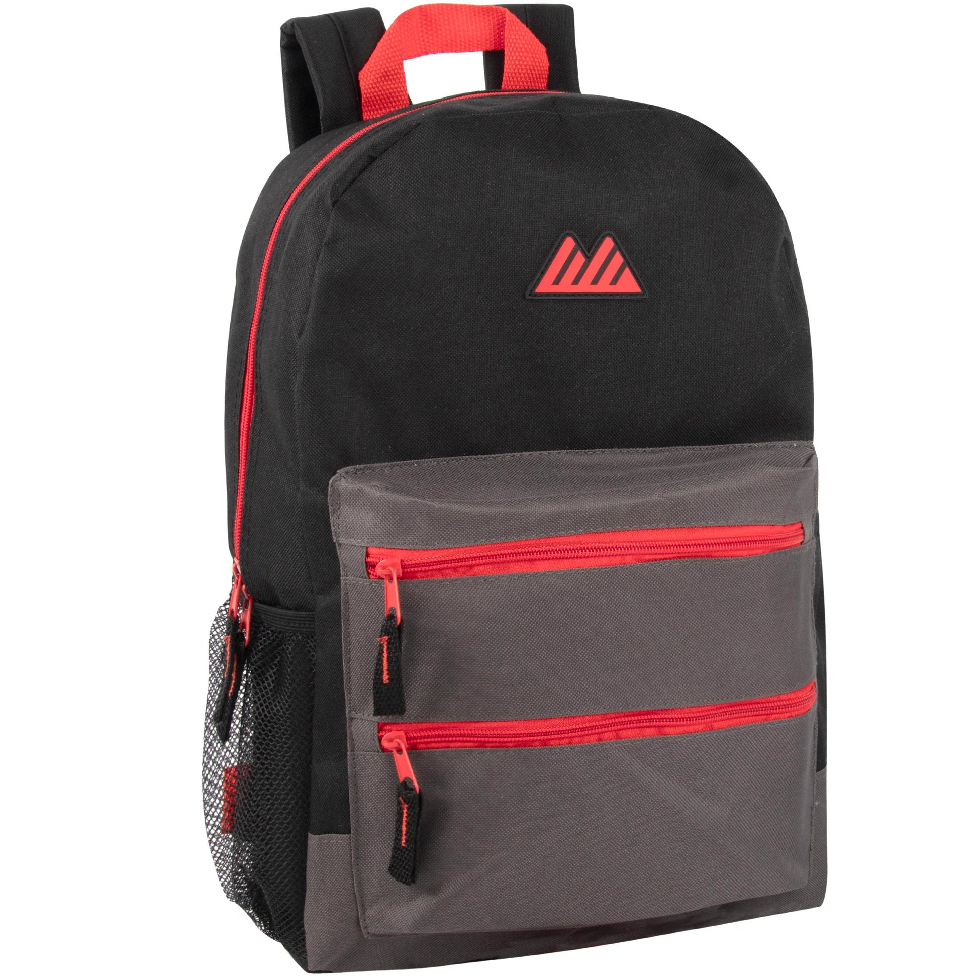 17-Inch Double Front Zippered Pocket Backpack