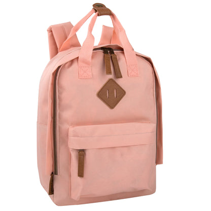 12-Inch Squared Mini Backpack with Twin Handle - 8 Colors