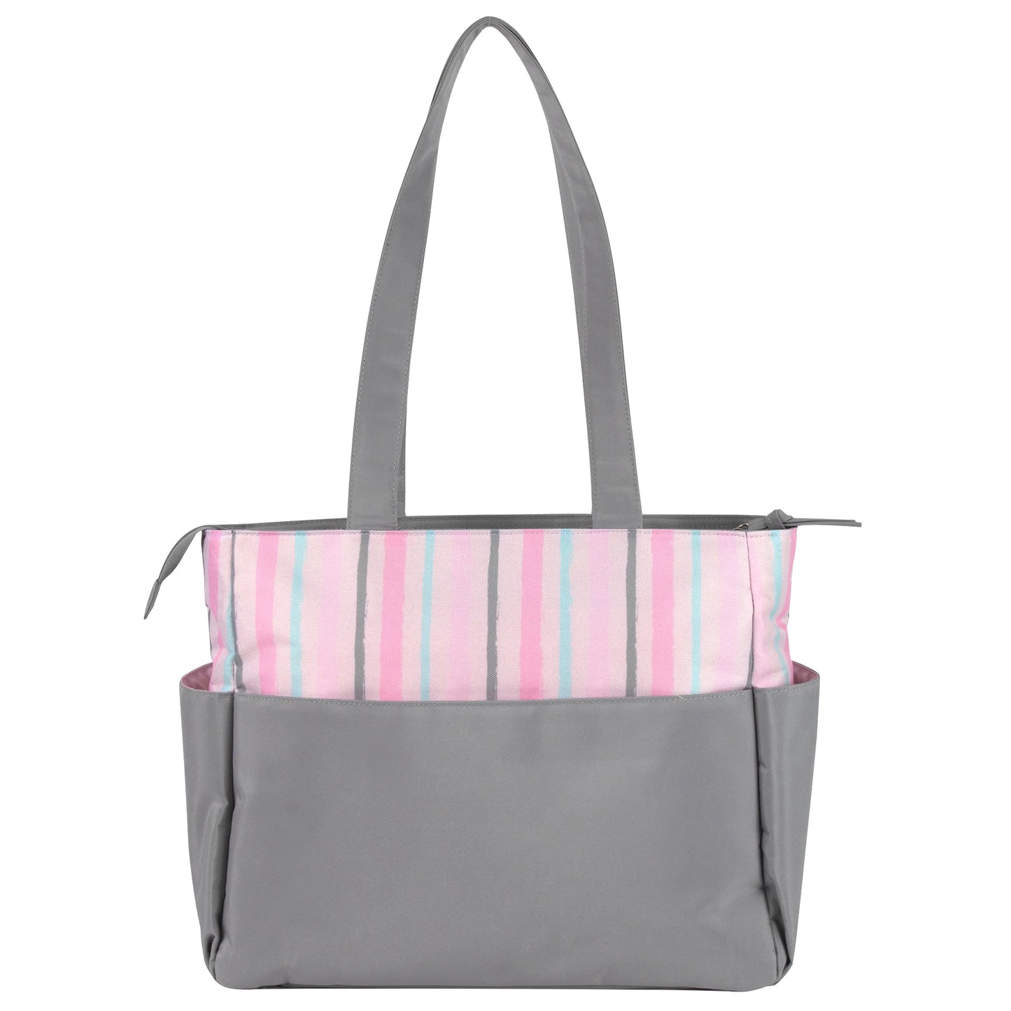 Baby Essentials Diaper Bag Tote 5-Piece Set - Pink Rainbow Themed
