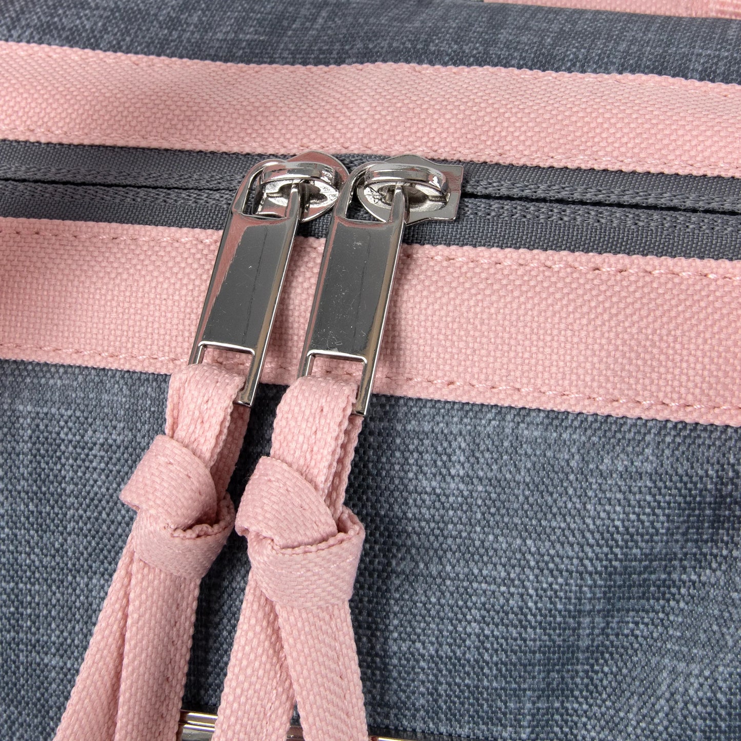 Baby Essentials Two-Tone Wide Opening Diaper Bag Backpack with Changing Pad and Stroller Straps