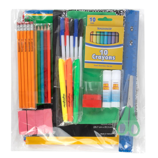 18" Multi Pocket Backpack with 45-Piece School Supply Kit