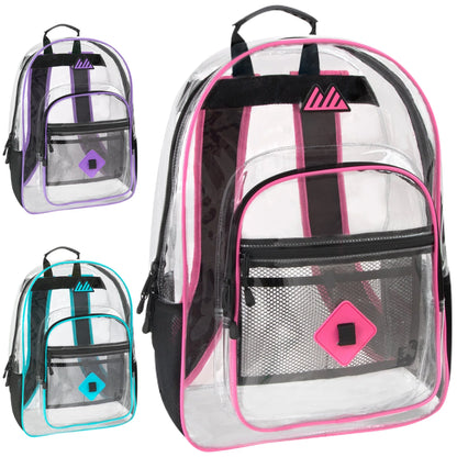 18-Inch Summit Ridge Clear Backpack - Girls Colors