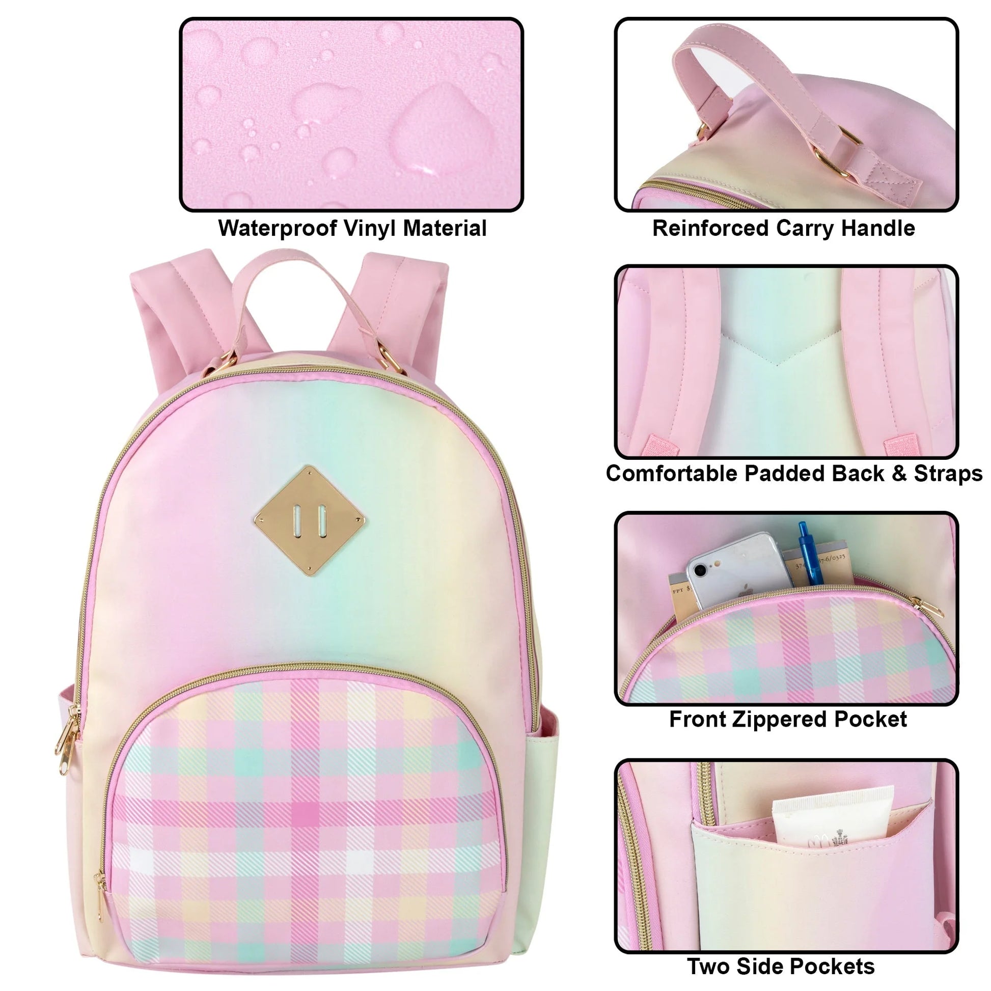 17-Inch Printed Vinyl Backpack