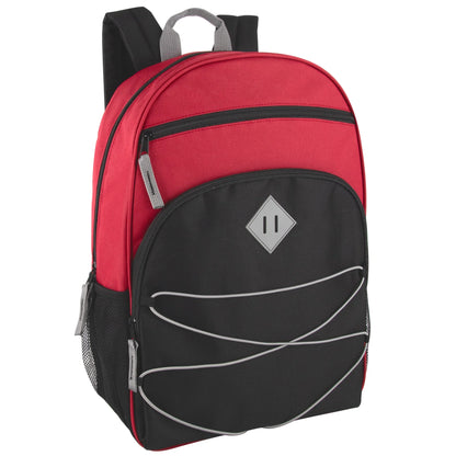 17-Inch Multi Pocket Bungee Backpack - 5 Colors
