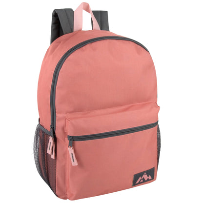 18 Inch Trailmaker Girl'S Assorted Colors Backpack with Side Mesh Pocket - 5 Pastel Colors