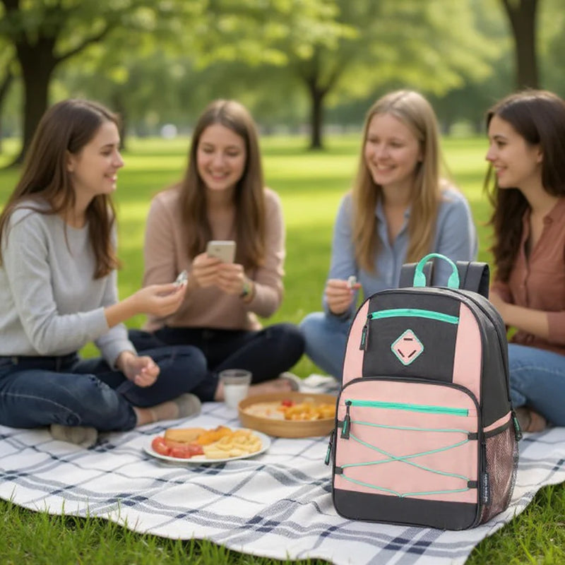 19 Inch Dome Bungee Backpack with Laptop Section - Girls Assortment