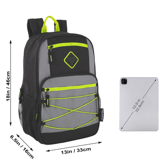 19 Inch Dome Bungee Backpack with Laptop Section - 4 Colors