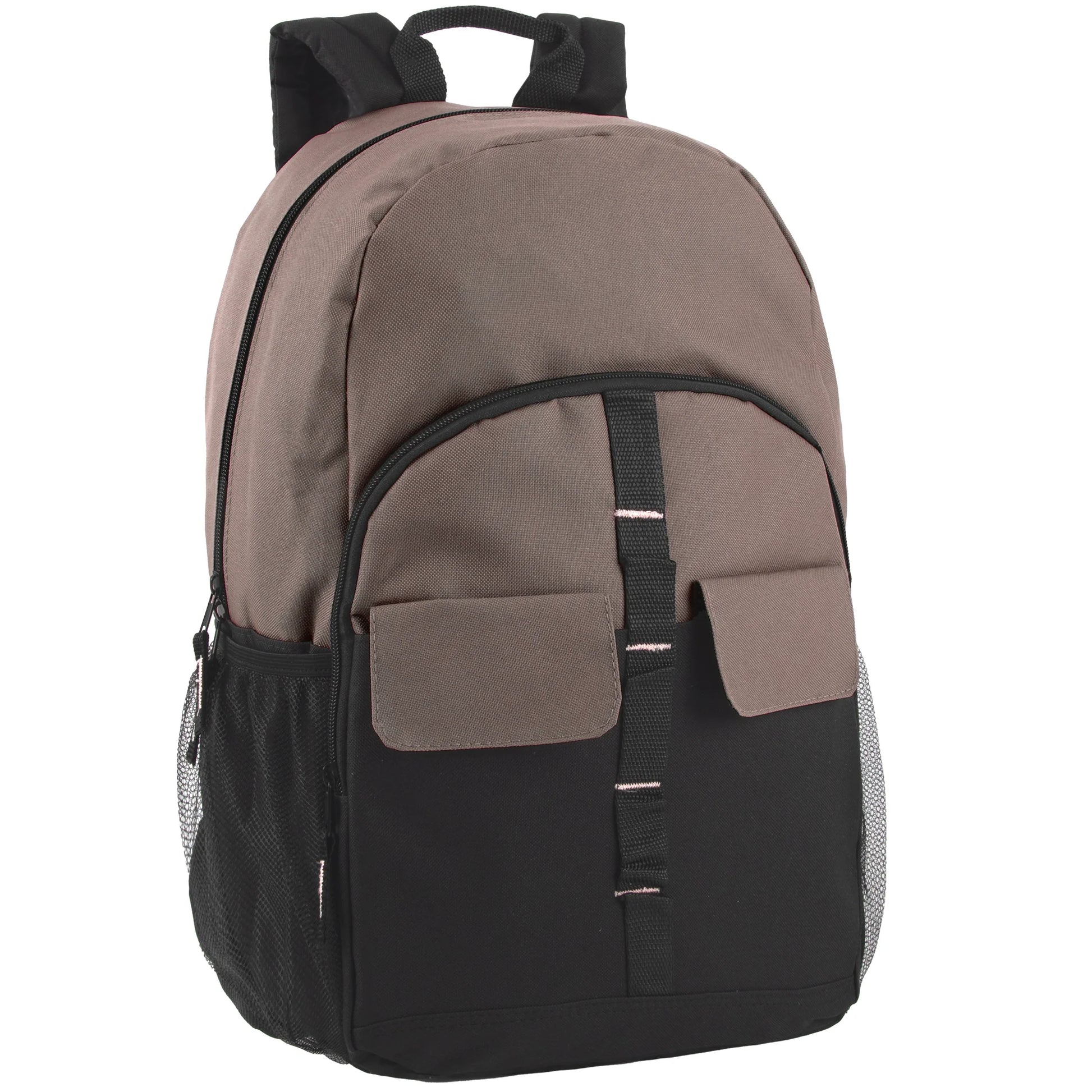 18 Inch Double Flap Daisy Chain Backpack - 3 Dark Colors