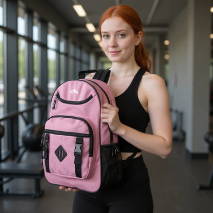 18 Inch Double Buckle Backpack with Laptop Section - 3 Colors