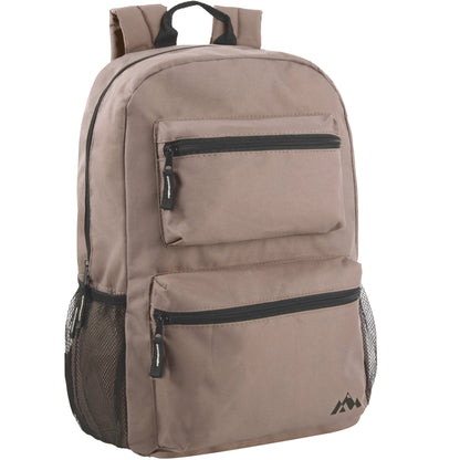 17 Inch Double Front Pocket Backpack - 4 Colors