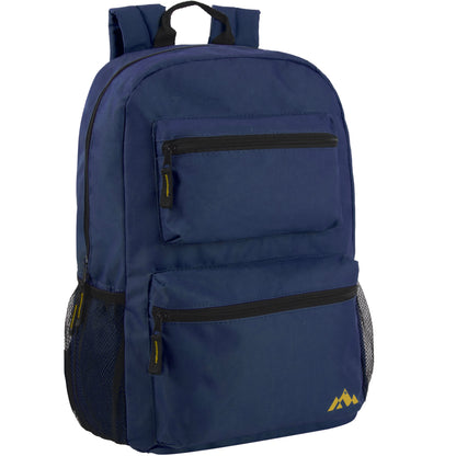 17 Inch Double Front Pocket Backpack - 4 Colors