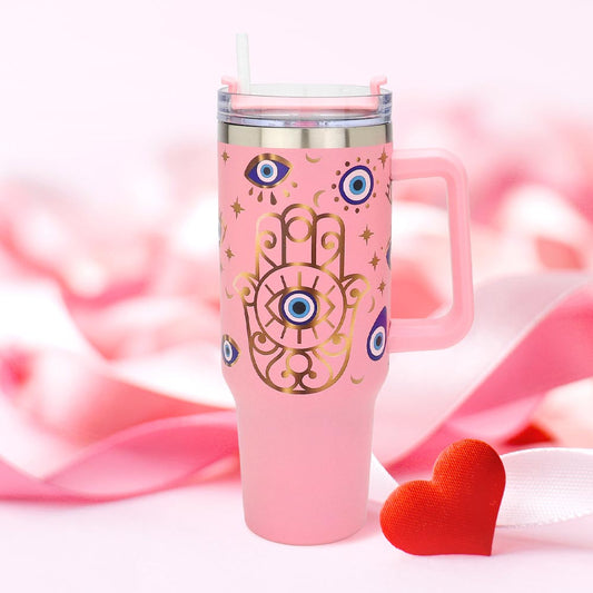 Hamsa Evil Eye 40oz Stainless Steel Tumbler