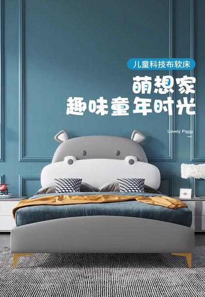 Horse Baby Boy Children's Bed Technology Cloth Modern Gray