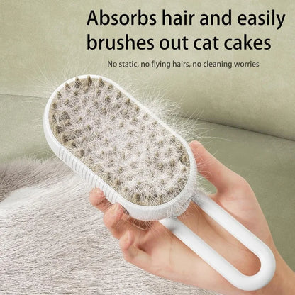 Steamer Brush for Pets – Deep Cleaning Grooming Tool for Healthy Coats
