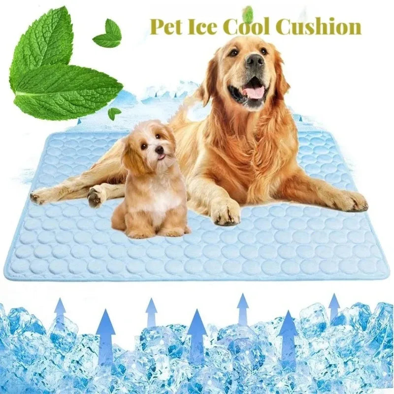 Pet Ice Silk Cooling Mat for Summer Comfort