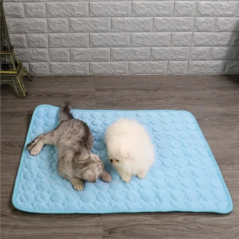 Pet Ice Silk Cooling Mat for Summer Comfort