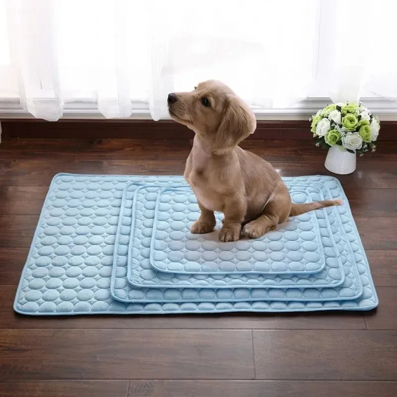 Pet Ice Silk Cooling Mat for Summer Comfort