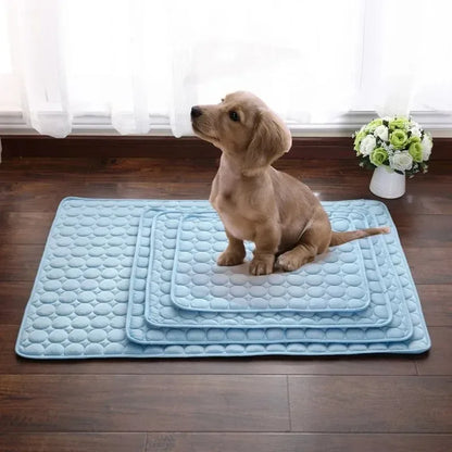Pet Ice Silk Cooling Mat for Summer Comfort