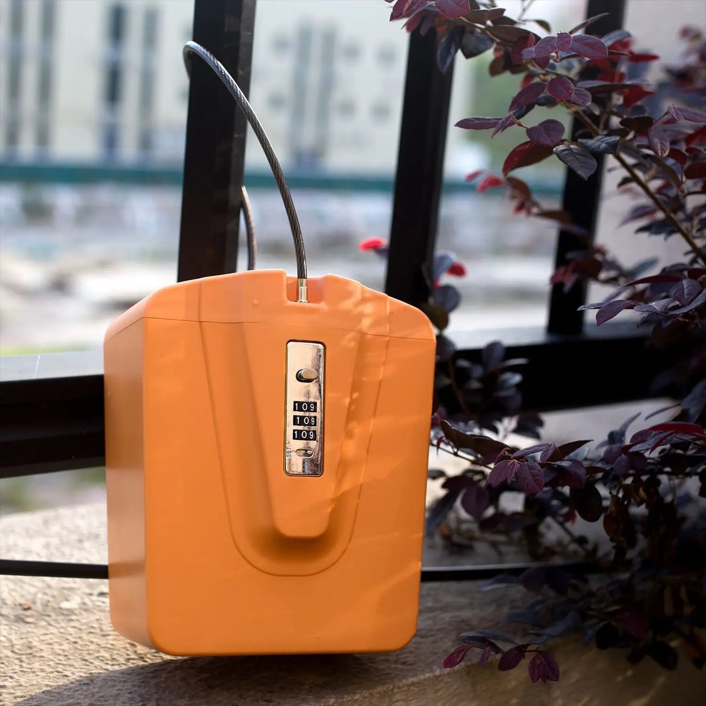 Summer Portable Color Beach Safe Box 3-digit Lock, Steel Wire