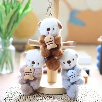 Otter Plush Keychain – Cute Otter Plush Keychain for Backpack Keyrings