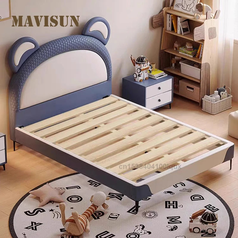 Minimalist Cute Bear Ear Kids Bed with Eco-Friendly Design