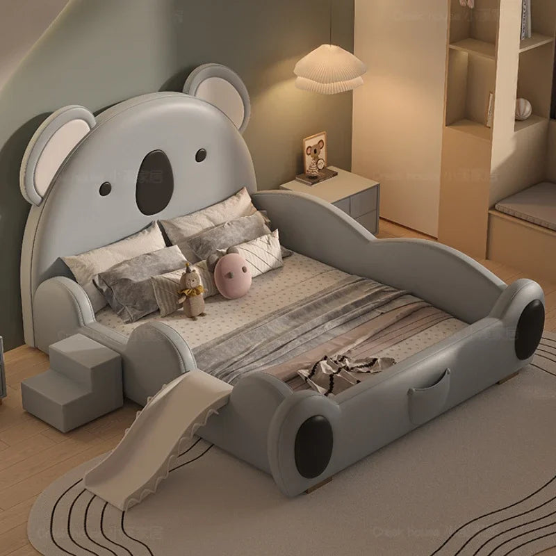 Modern Kids Double Bed Luxury Girls Boys Queen Frame