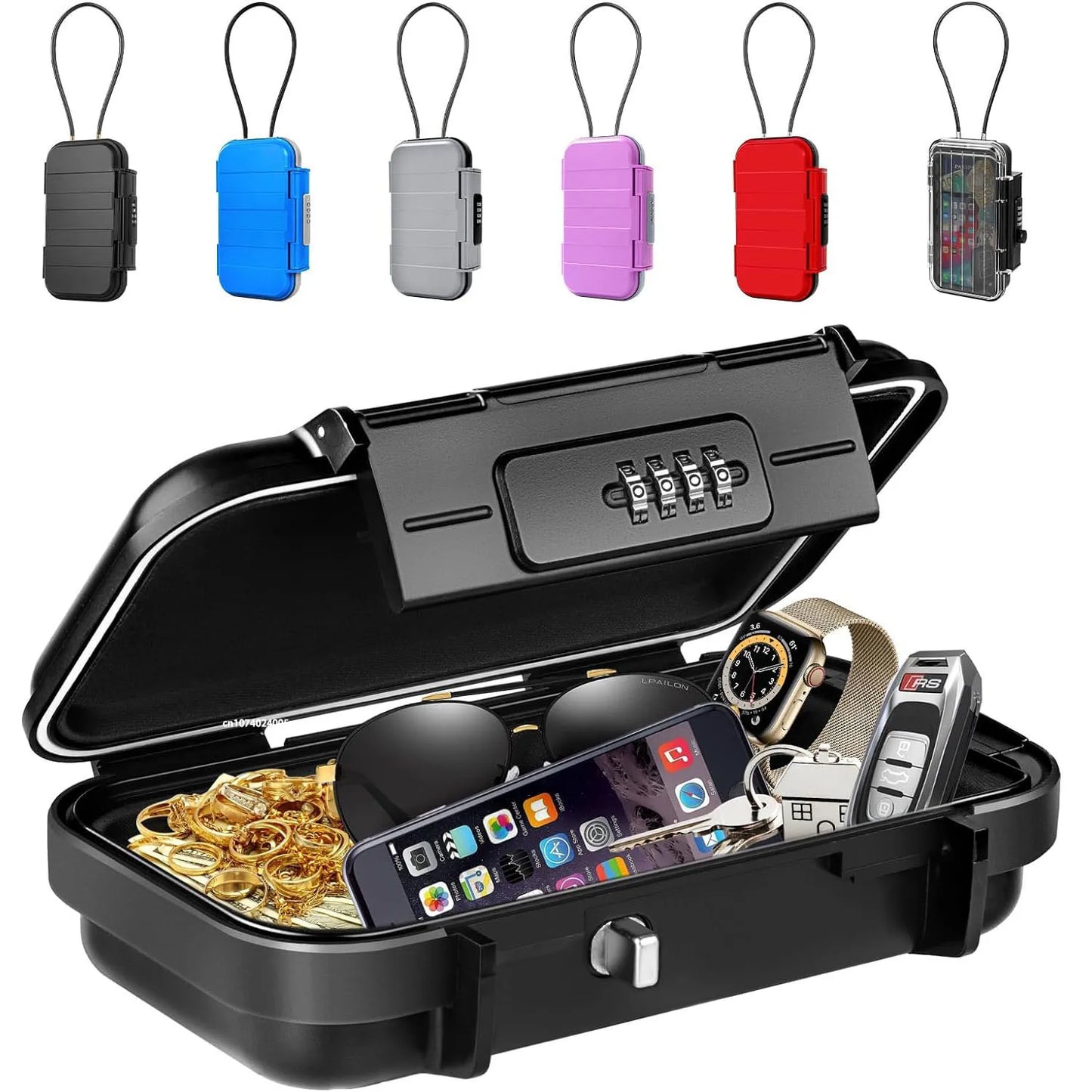 Travel Safe Lock Box Portable Anti-Theft Beach Safe with Chain