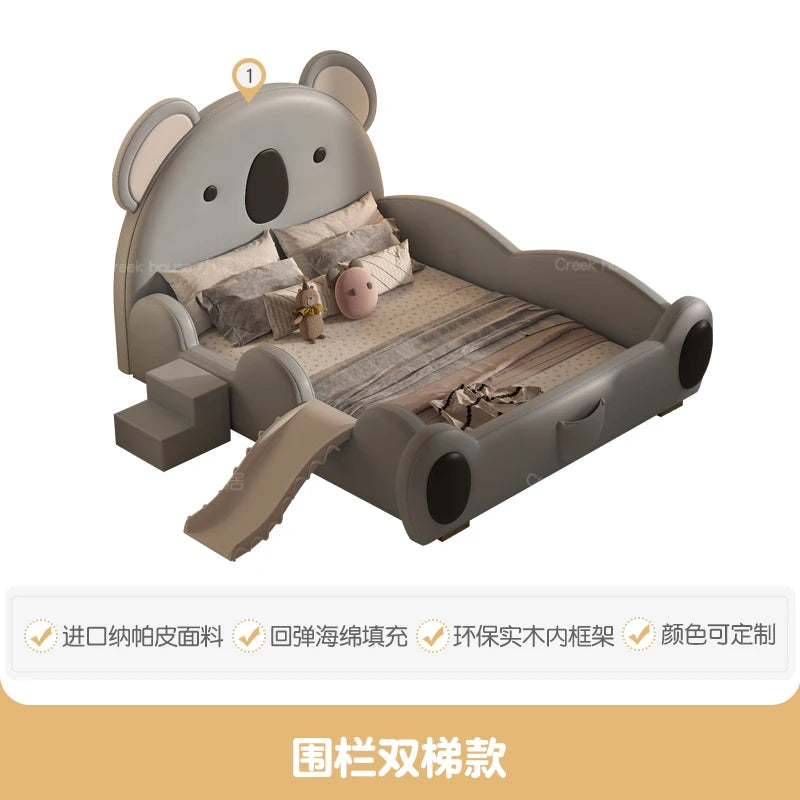 Modern Kids Double Bed Luxury Girls Boys Queen Frame