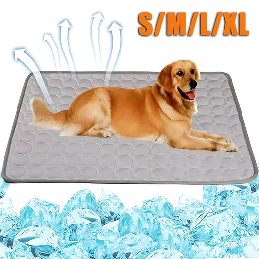 Pet Ice Silk Cooling Mat for Summer Comfort
