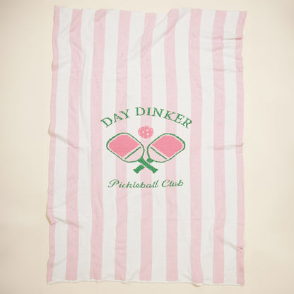 Striped Blanket | Striped Day Dinker Pickleball Club Blanket