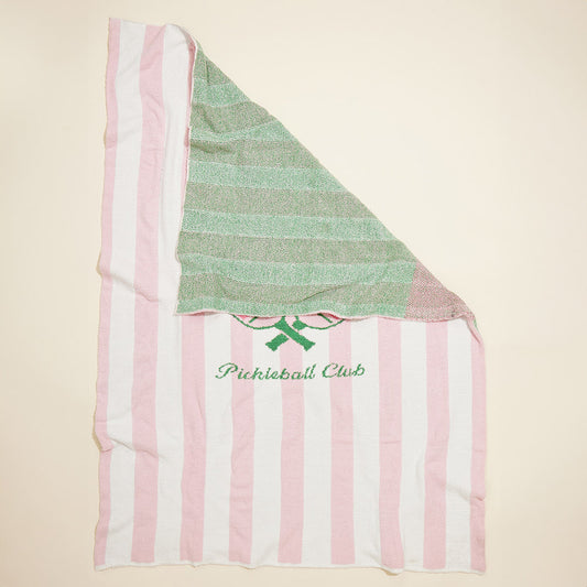 Striped Blanket | Striped Day Dinker Pickleball Club Blanket