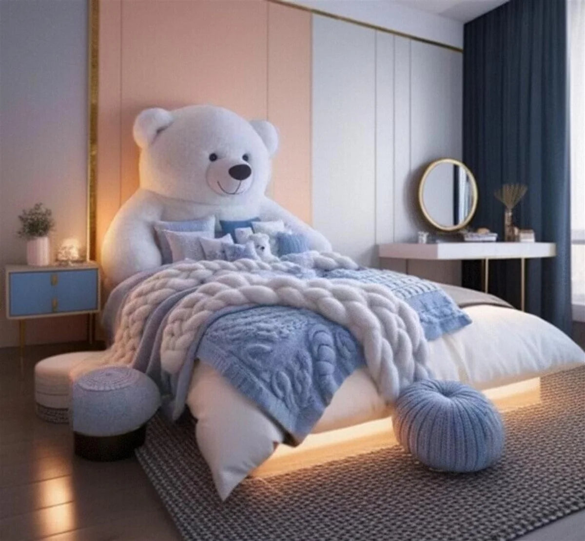Cute Plush Bear Bed for Cozy and Fun Kids’ Sleeping Spaces - Bulk
