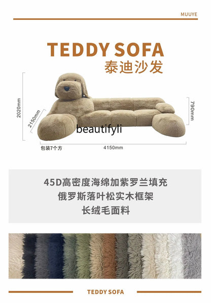 Teddy Dog Animal Sofa Plush Creative Apartment Size