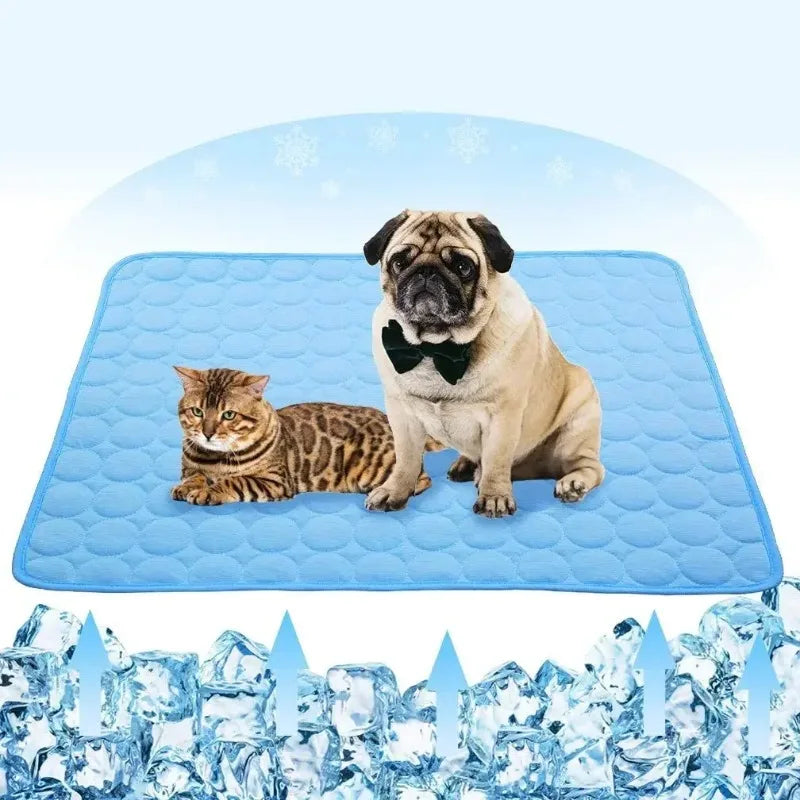 Pet Ice Silk Cooling Mat for Summer Comfort