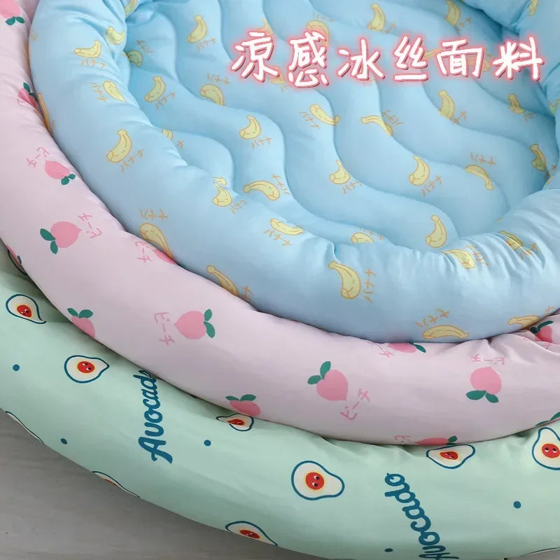 Pet Bed Ice Silk Bed – Cool and Comfortable Summer Lounger for Pets