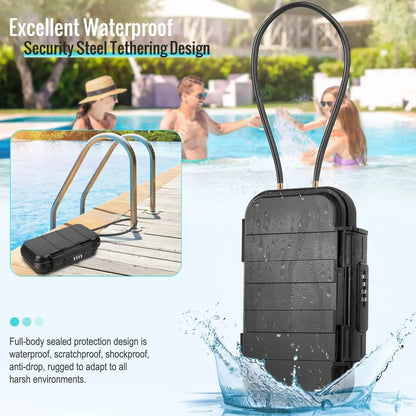 Travel Safe Lock Box Portable Anti-Theft Beach Safe with Chain