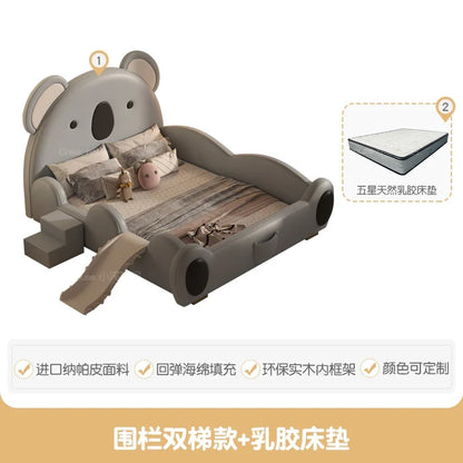 Modern Kids Double Bed Luxury Girls Boys Queen Frame