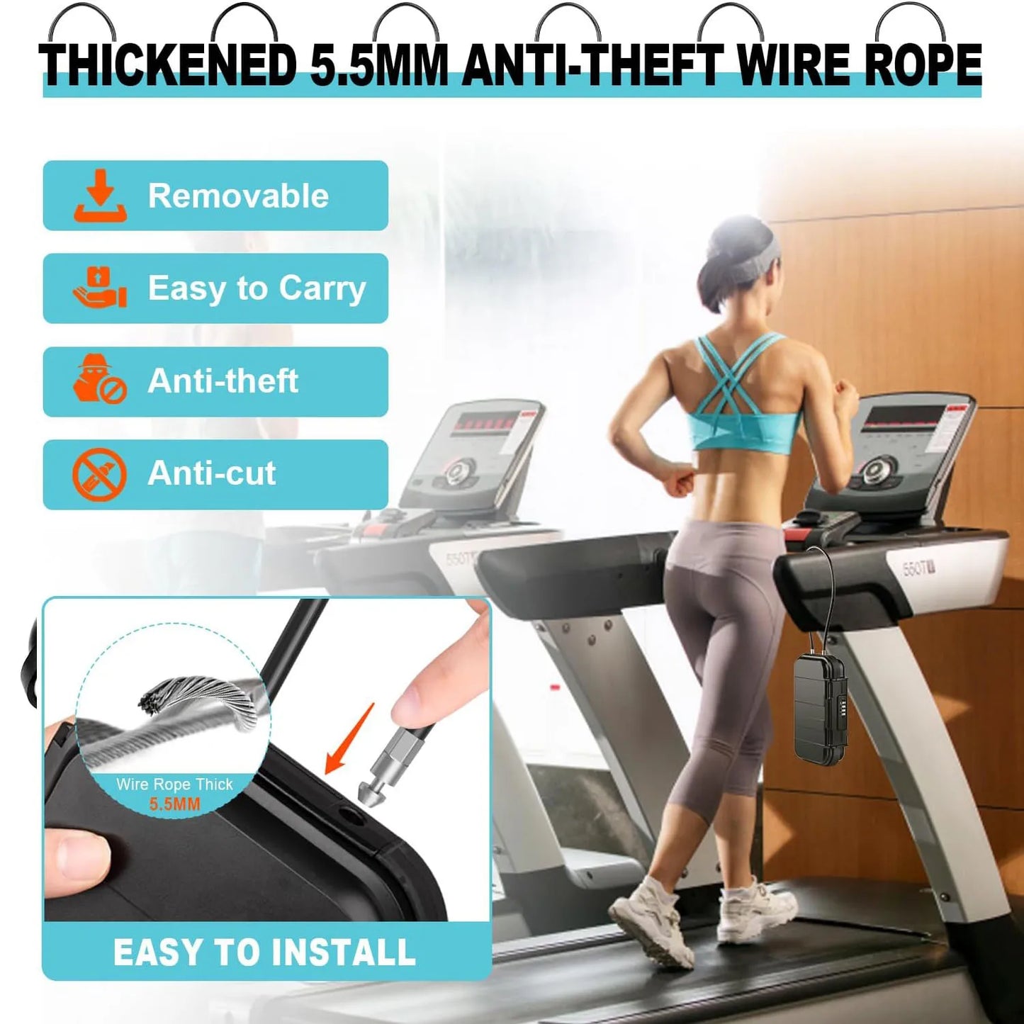 Travel Safe Lock Box Portable Anti-Theft Beach Safe with Chain