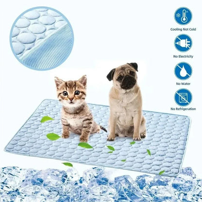Pet Ice Silk Cooling Mat for Summer Comfort