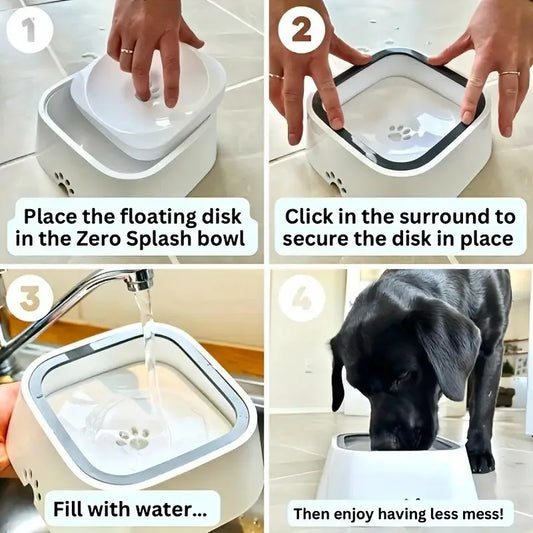 Spill-Proof Pet Water Bowl – No-Mess Drinking Solution for Dogs & Cats