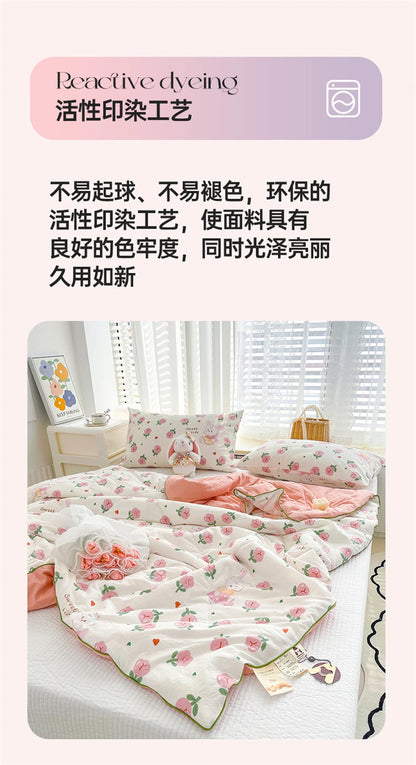 Reversible Quilt Set | Soft Lightweight Bedding with Two-Sided Design