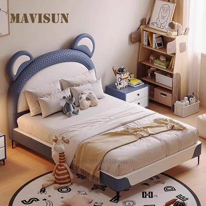 Minimalist Cute Bear Ear Kids Bed with Eco-Friendly Design