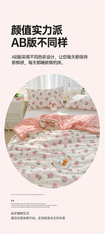 Reversible Quilt Set | Soft Lightweight Bedding with Two-Sided Design