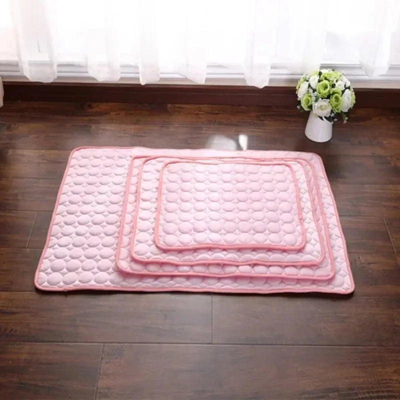 Pet Ice Silk Cooling Mat for Summer Comfort