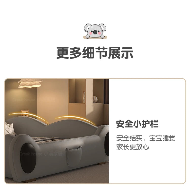 Modern Kids Double Bed Luxury Girls Boys Queen Frame