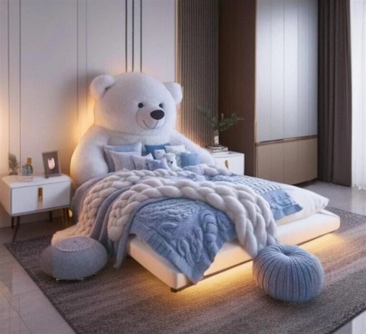 Cute Plush Bear Bed for Cozy and Fun Kids’ Sleeping Spaces - Bulk