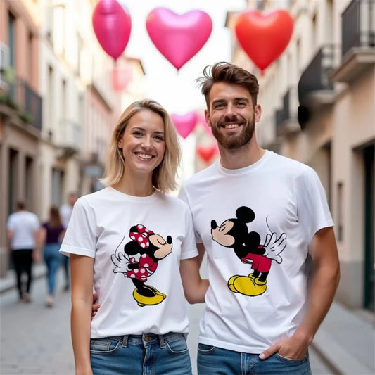Mickey and Minnie Couple T-shirt: Iconic Disney Love Apparel for Two